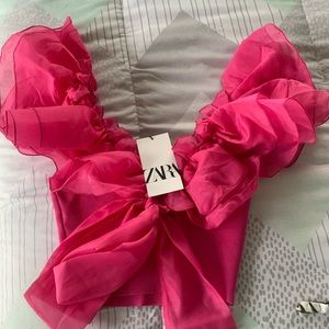 Zara pink evening top
